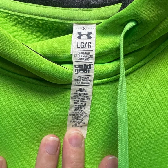 Neon Green Under Armour hoodie - Picture 5 of 5